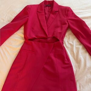 Zara Red Long Sleeve Dress